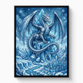 Arctic Dragon — arctic dragon white studio framed black