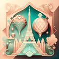 Art Deco Paris Abstract Eiffel Tower Paint By Numbers Kit