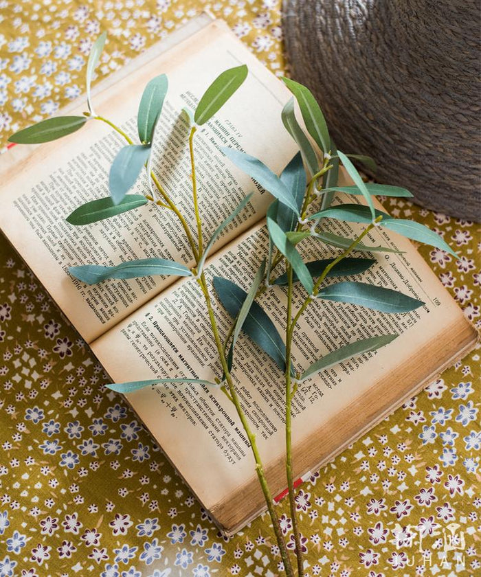 Artificial Faux Olive Leaf Stem - Ed's Plant Shop