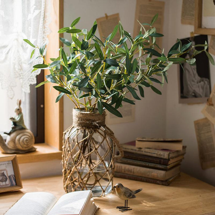 Artificial Faux Olive Leaf Stem - Ed's Plant Shop