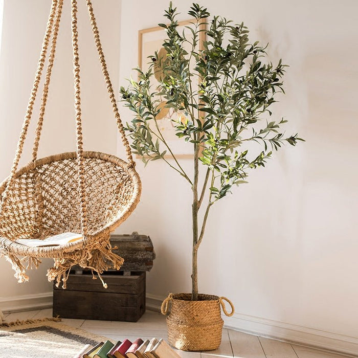 Artificial Silk Faux Olive Tree In Pot - Ed's Plant Shop