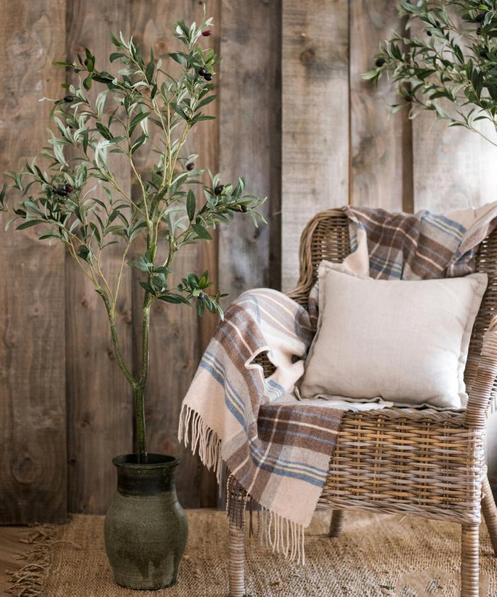 Artificial Silk Faux Olive Tree In Pot - Ed's Plant Shop