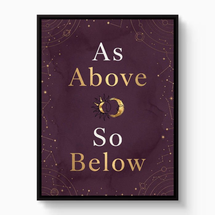 As Above Celestial — as above celestial white studio framed black