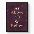 As Above Celestial — as above celestial white studio framed black
