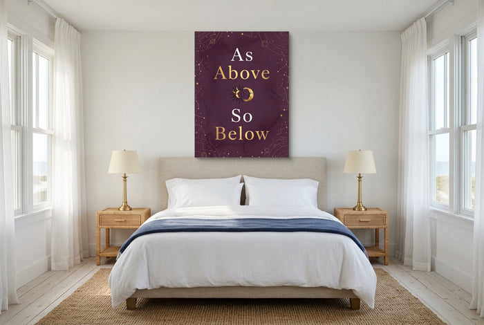 As Above Celestial — as above celestial bedroom with windows 1port flush print