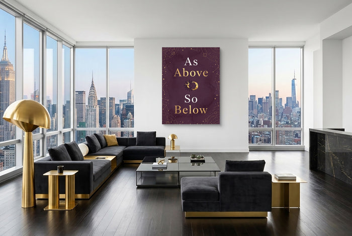 As Above Celestial — as above celestial modern living room interior 4 1port flush print