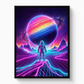 Astronaut Grid Vista — astronaut grid vista white studio framed black