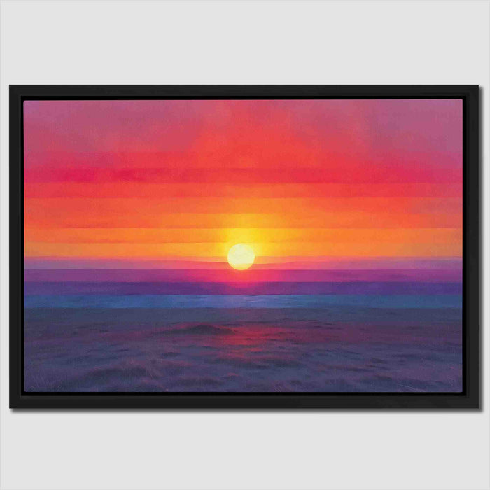 Aurora Sunset - Colorful Ocean Canvas Print