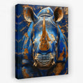 Azure Rhino - Animals Canvas Wall Art