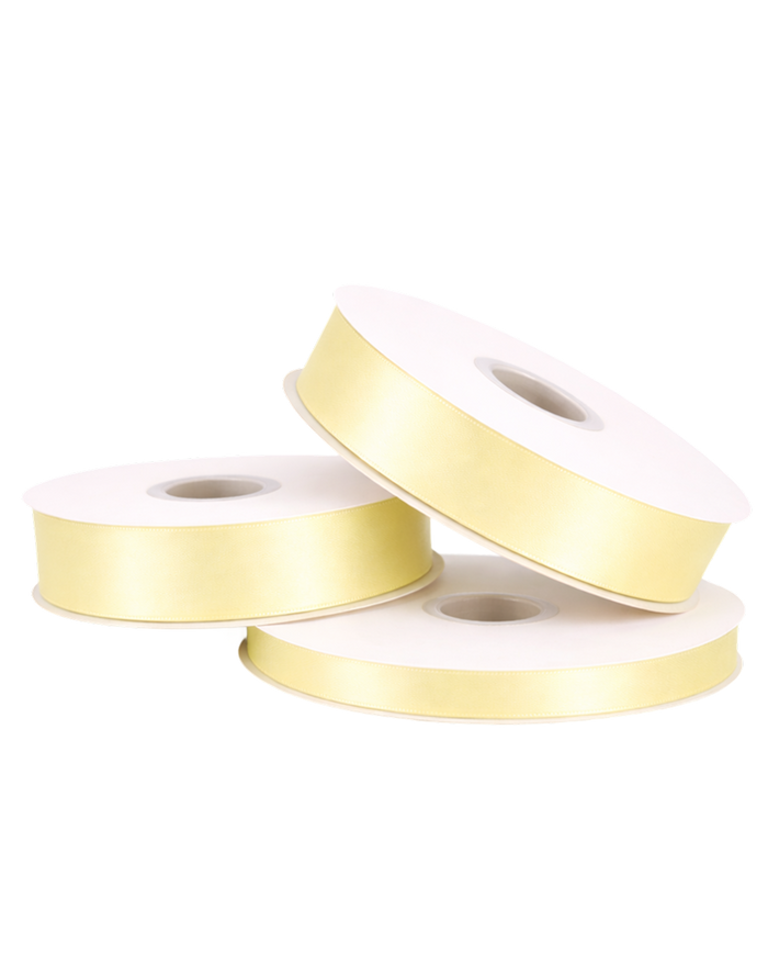 Baby Maize Double Faced Satin Ribbon - 100 Yards 0.5"