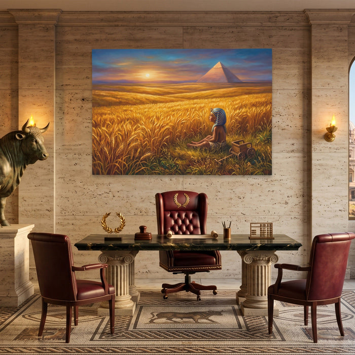 Baby Pharaoh Sunset canvas wall art, room view
