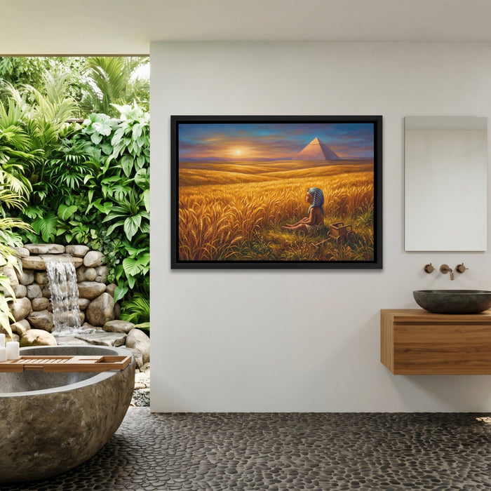 Baby Pharaoh Sunset canvas wall art, room view
