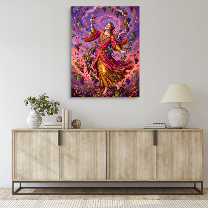 Bacchus's Purple Revel — bacchus's purple revel sq living room desk 1port flush print