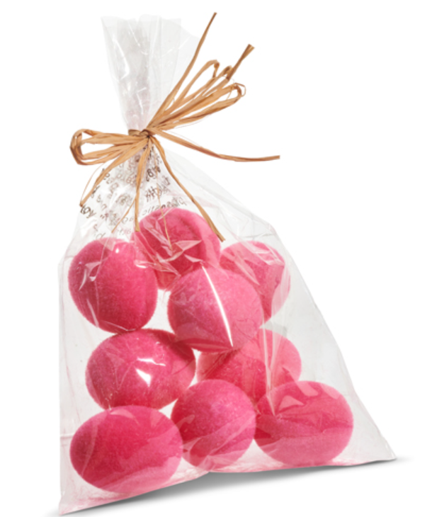Bag of Pink Flocked Easter Eggs