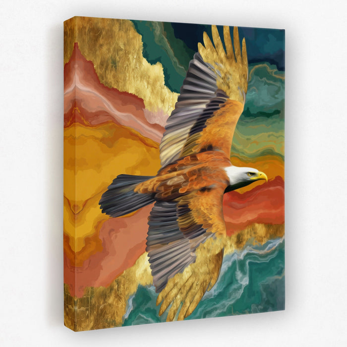 Bald Eagle Color Field canvas wall art