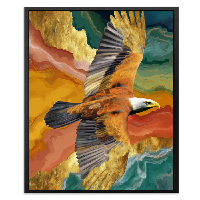 Bald Eagle Color Field canvas wall art, room view