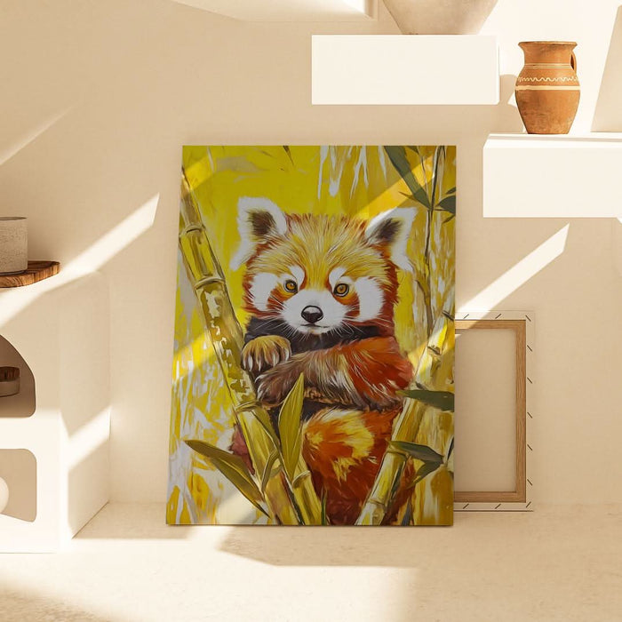 Bamboo Red Panda - Animals Art for Nursery