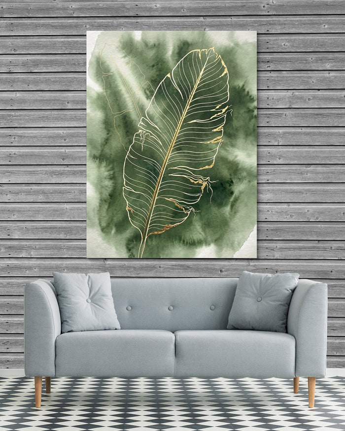 Banana Leaf Fine Outline — banana leaf fine outline psd grey wood checkers couch 1port flush print