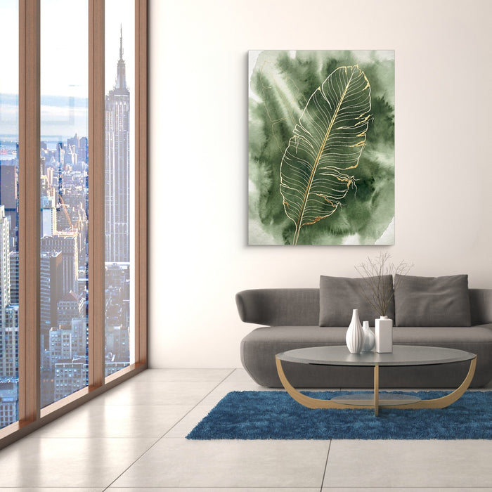 Banana Leaf Fine Outline — banana leaf fine outline sq nyc views 1port flush print