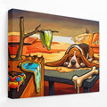 Basset Hound Melting canvas wall art