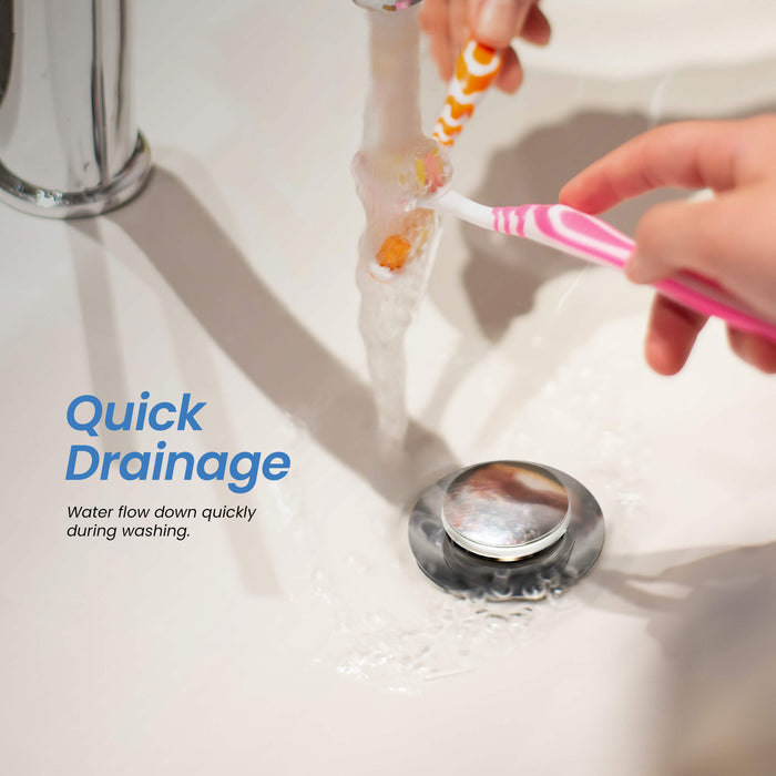 Bathroom Sink Pop Up Drain Stopper with 12" tailpiece, with Overflow KPW104