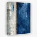 Beach Lines - Dark Blue Canvas Wall Art