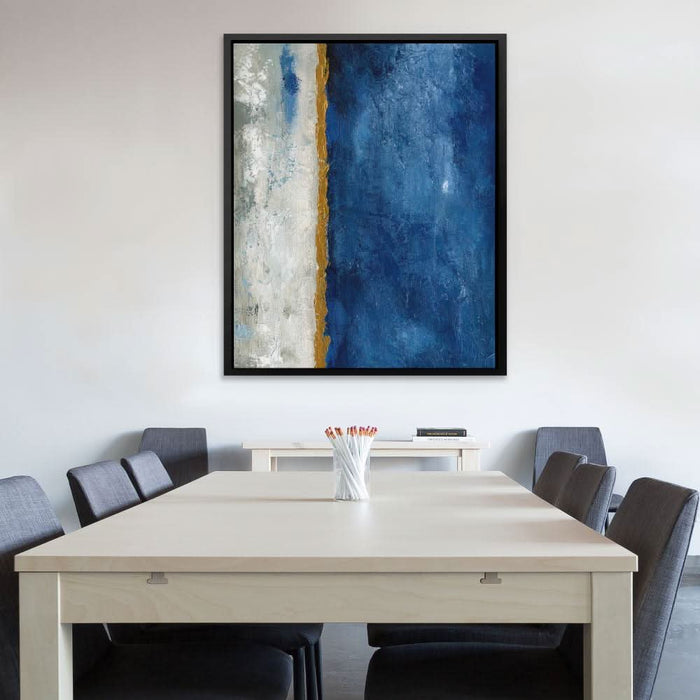 Beach Lines - Dark Blue Art for Living Room