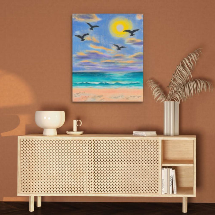 Beach Pastels - Blue Coastal Canvas Print