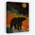 Bear Moonrise Silhouette canvas wall art