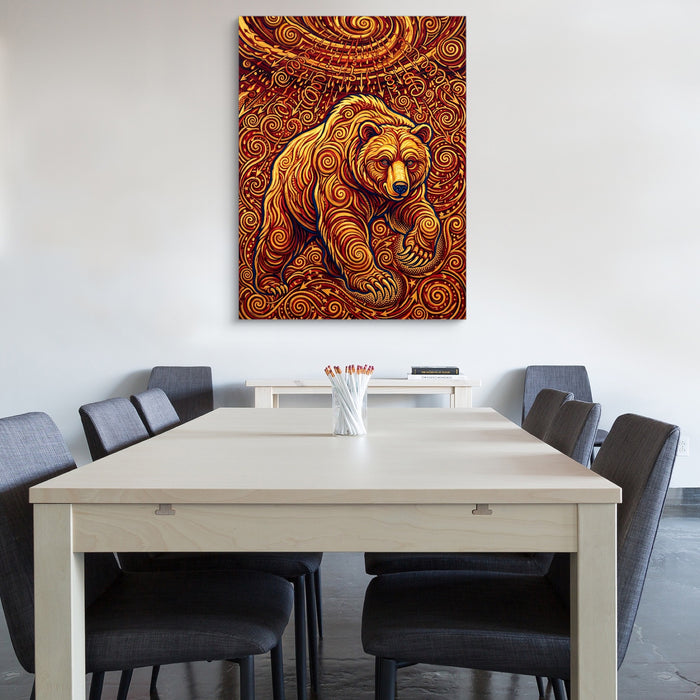 Bear Winding Path — bear winding path sq office wall 1port flush print
