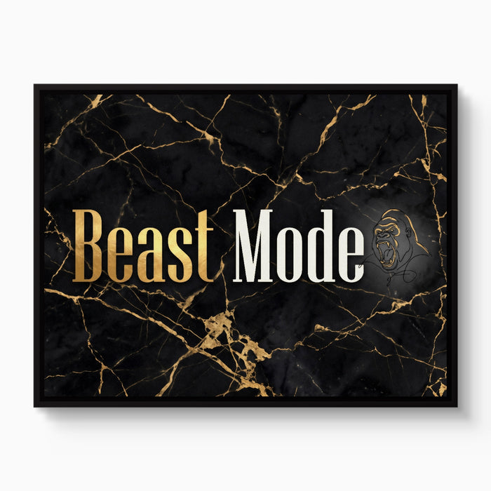 Beast Mode Golden — beast mode golden white studio framed black