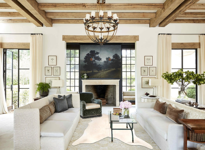Beige Cowhide Rug #A33792