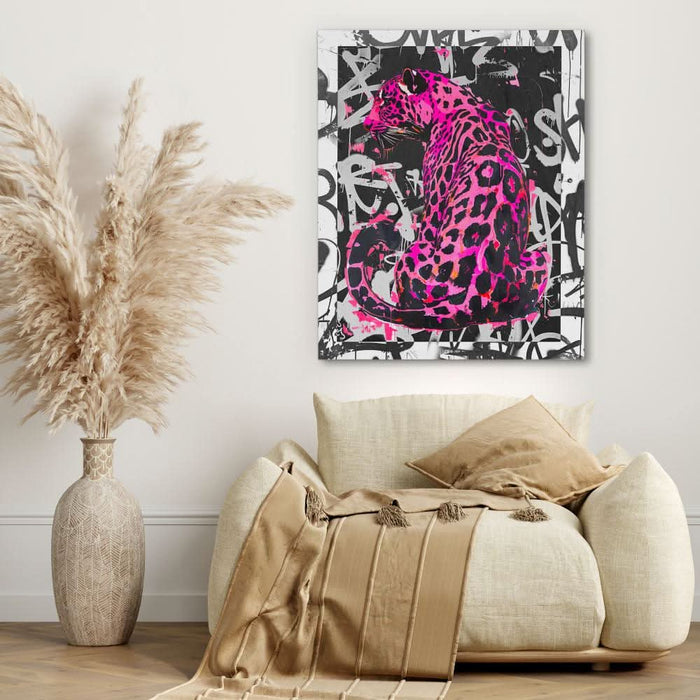 Bink Leopard - Pop Art Canvas Wall Art