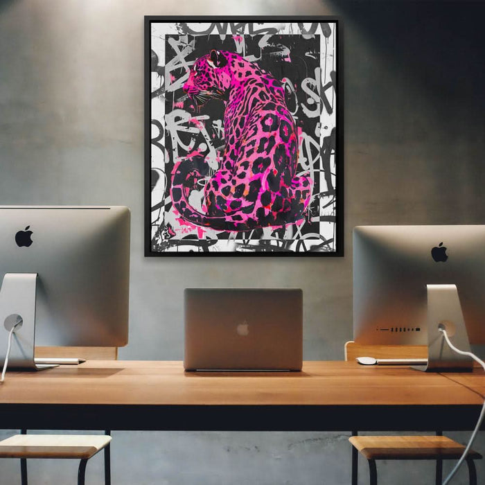 Bink Leopard - Leopard Wall Art in Black Frame