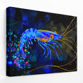 Bioluminescent Shrimp Rising canvas wall art