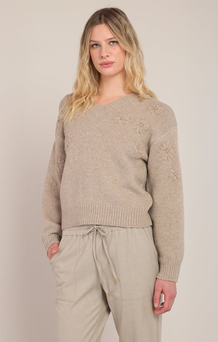 Birdie Embroidered Pullover Acorn Home + Apparel