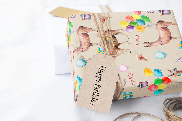 Birthday Llama Wrapping Paper