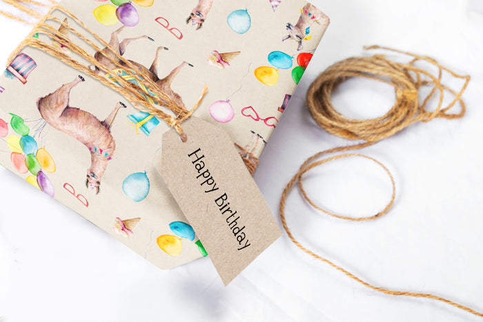 Birthday Llama Wrapping Paper