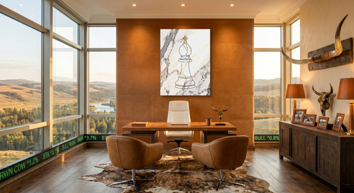 Bishop Golden Marble — bishop golden marble office with desk and chairs 1port flush print