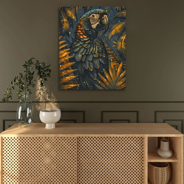 Black and Gold Parrot - Animals Art for Bedroom