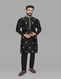 Black Chanderi Kurta