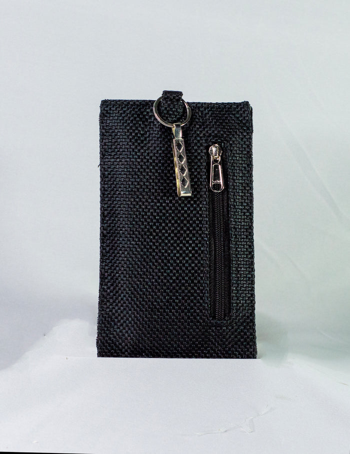 Black Hand Embellished Phone Pouch