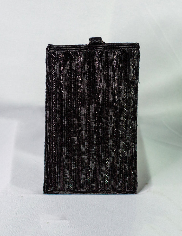 Black Hand Embellished Phone Pouch
