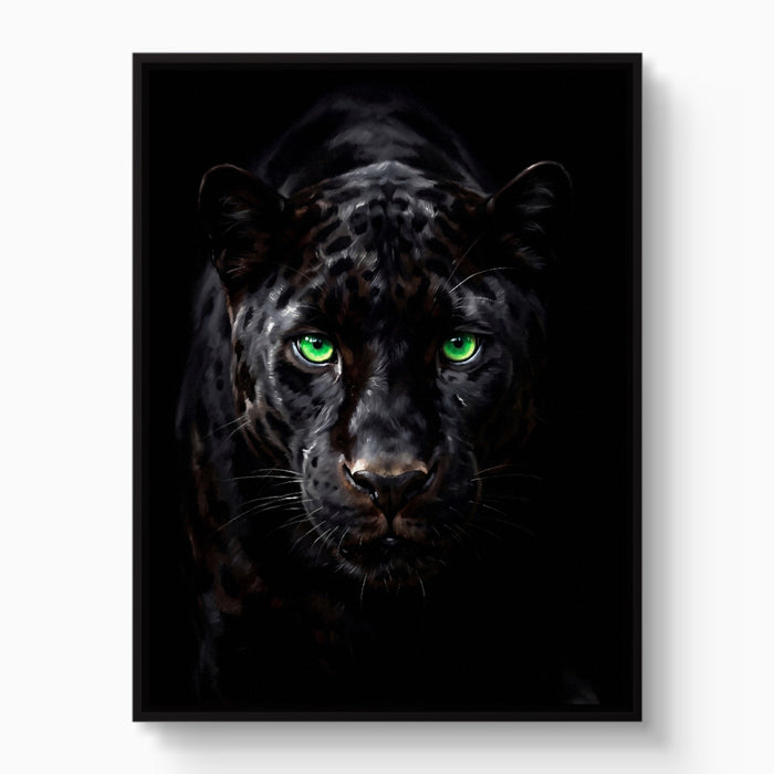 Black Panther Emerald Stare - Luxury Wall Art