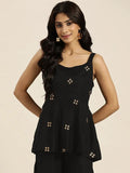 Black zari embroidered kurti Singapore