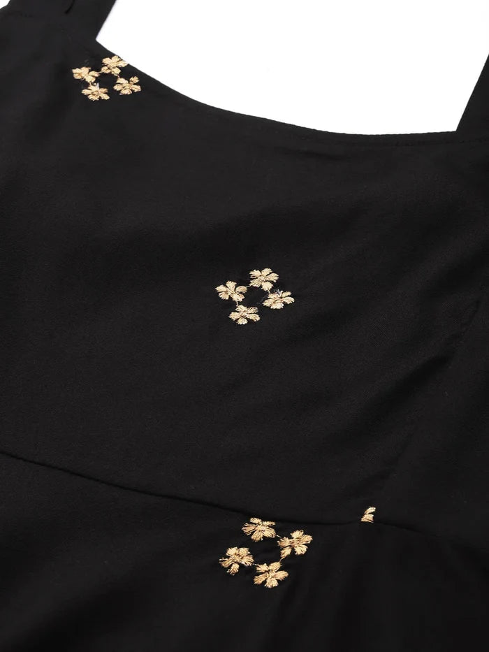 Elegant black kurti for festive wear online
