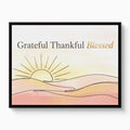 Blessed Desert Sunrise — blessed desert sunrise white studio framed black