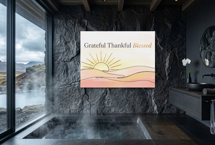 Blessed Desert Sunrise — blessed desert sunrise small bathroom with window 1land flush print