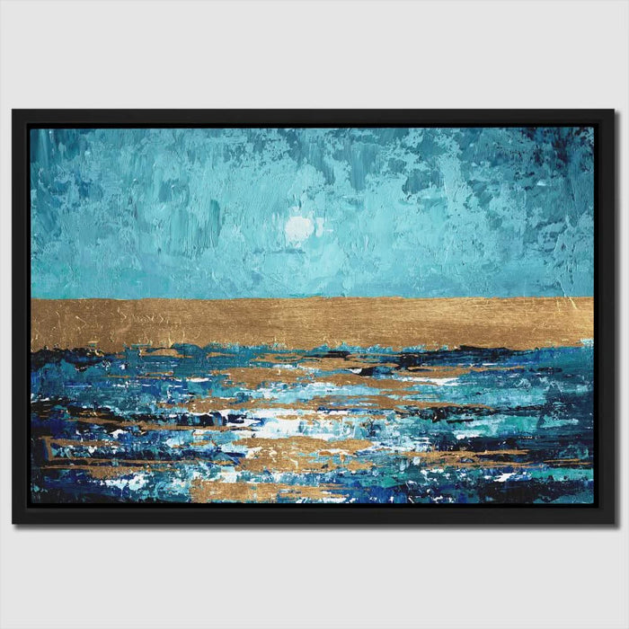 Blue Sunset - Blue Beach House Canvas Print