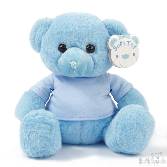 Blue Teddy Bear W/T Shirt -25cm - TB325-B - Kidswholesale.co.uk